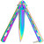 Rainbow Warrior Sunrise Butterfly Knife | Titanium | Clip Point | ABS Holder Included