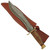 African Sapele Damascus Hunting Knife with Sienna Sheath