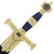 King Solomon Medieval Crusader Replica Longsword - Blue