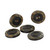 Set of Five Whirlwind Carved Horn Buttons Set of Five Whirlwind Carved Horn Buttons