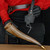 Brass Adorned Medieval Drinking Horn with Black Leather Holder