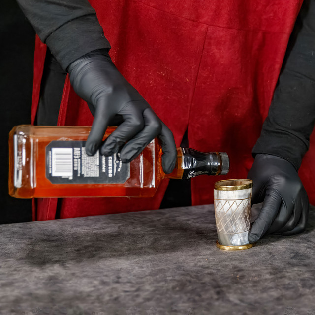 Cow Horn Triple Shot Bourbon Glass