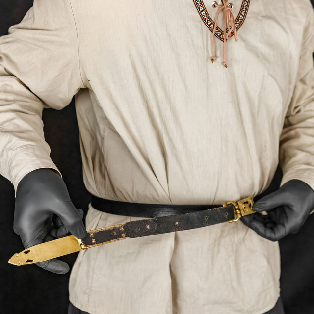 Medieval Proud as a Peacock Belt Chape