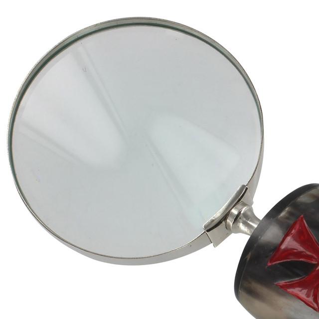 Maltese Cross Horn Magnify Glass Desk Accessory