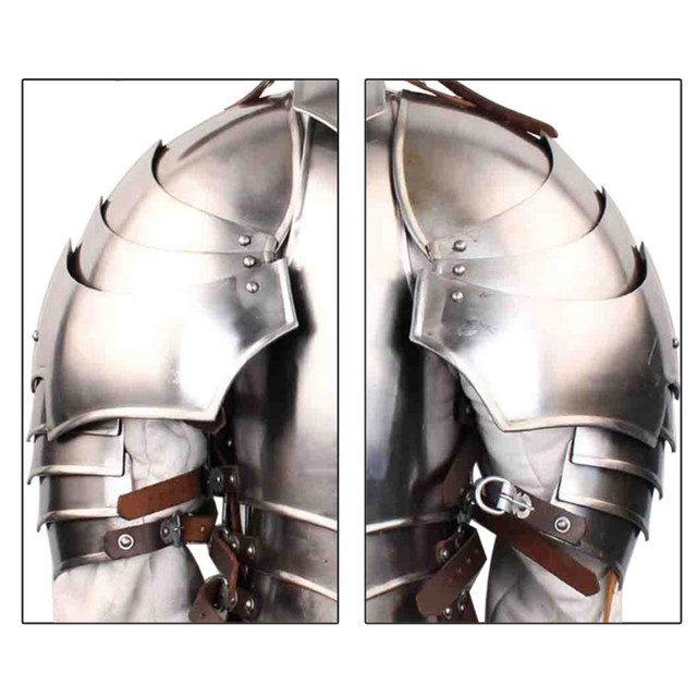 Medieval 18g Steel Avenger Pauldrons Set Medieval 18g Steel Avenger Pauldrons Set