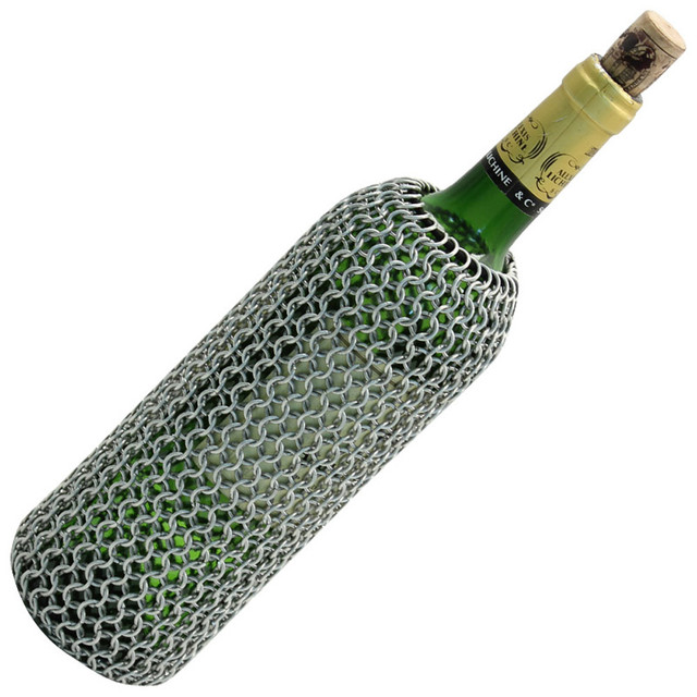 Medieval Chainmail Wine Bottle Bag Medieval Chainmail Wine Bottle Bag