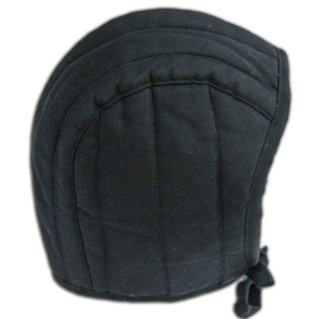 Cotton Padded Coif Arming Cap Black