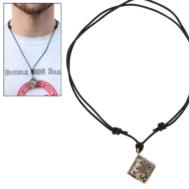 Lady Luck Fortuna's Wooden Dice Pendant Lady Luck Fortuna's Wooden Dice Pendant