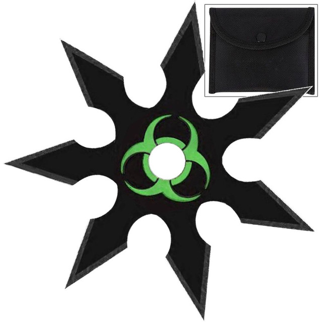 Infected Genocide 7 Point Throwing Star Black