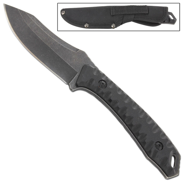 Dark Apparition Dao Blade Full Tang Outdoor Knife with FREE Sharpening Stone Combo