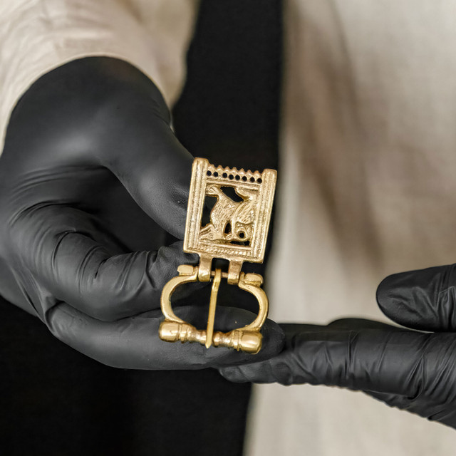 Heraldic Medieval Brass Buckle