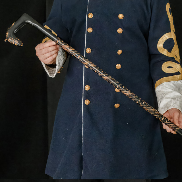 Handcrafted Eucalyptus Friesian Stud Walking Cane