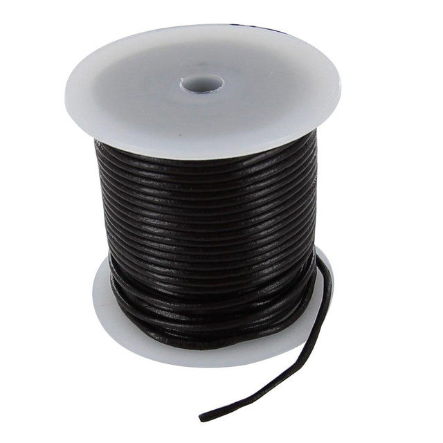 25 Meters 2mm Leather Cord Spool 25 Meters 2mm Leather Cord Spool