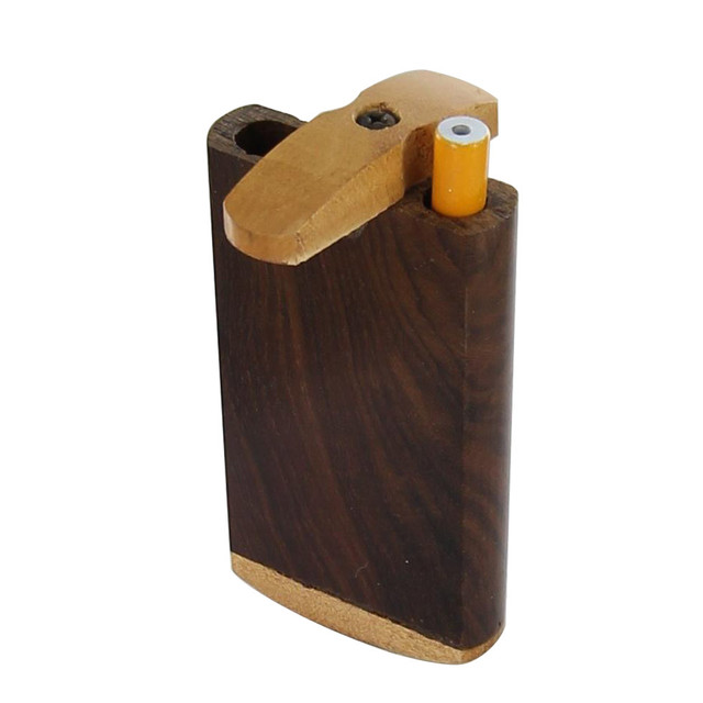 Wooden Crafted Blank Slate Cigarette Tobacco Case Dugout