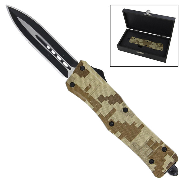 BA Knives Military Sand Dune OTF Knife Gift Set