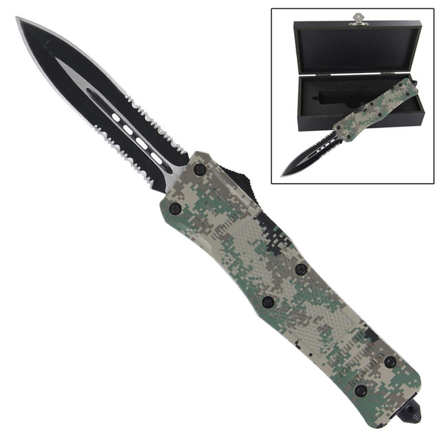 OTF Woodland Combat Knife with BA Gift Box Combo