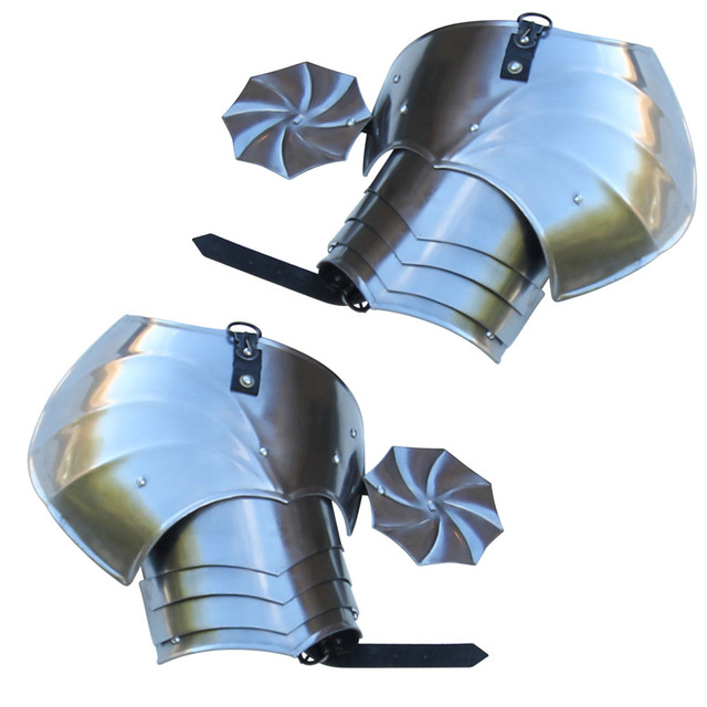 Pauldrons Asymmetrical with Rondell Armor Set Pauldrons Asymmetrical with Rondell Armor Set