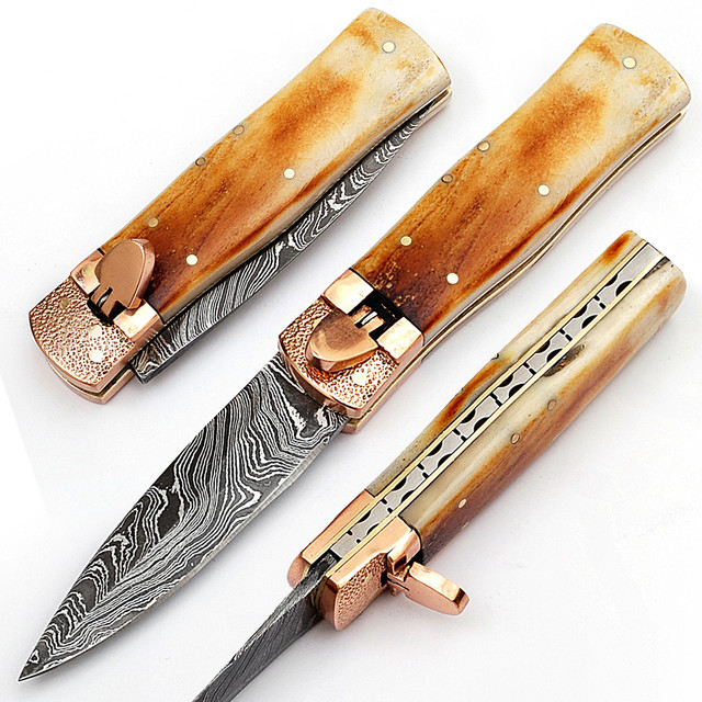 Automatic Lever Lock Urban Bone Knife