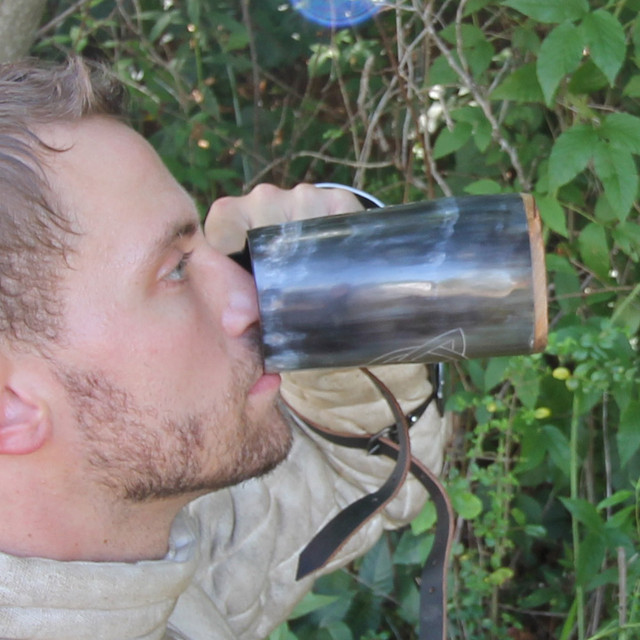 Horn Tankard With  Fenrir