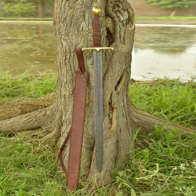 Full Tang Battle Cry Damascus Berserker Sword