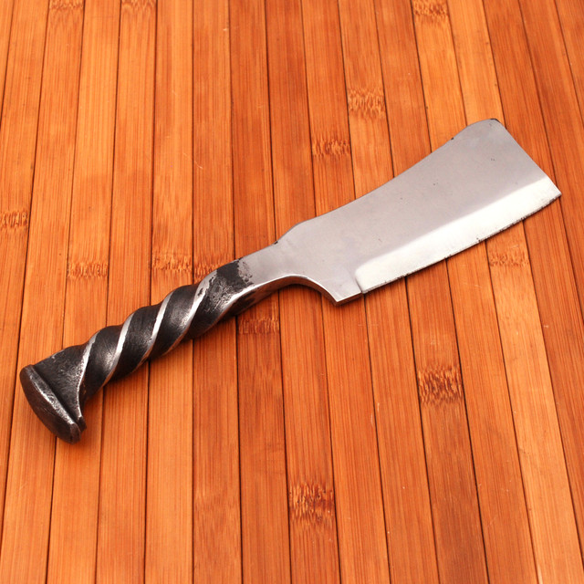 The Butcher Locomotive Railroad Spike Cleaver Knife