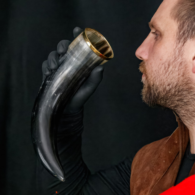 Medieval Viking Dragon Guild Drinking Horn Vessels