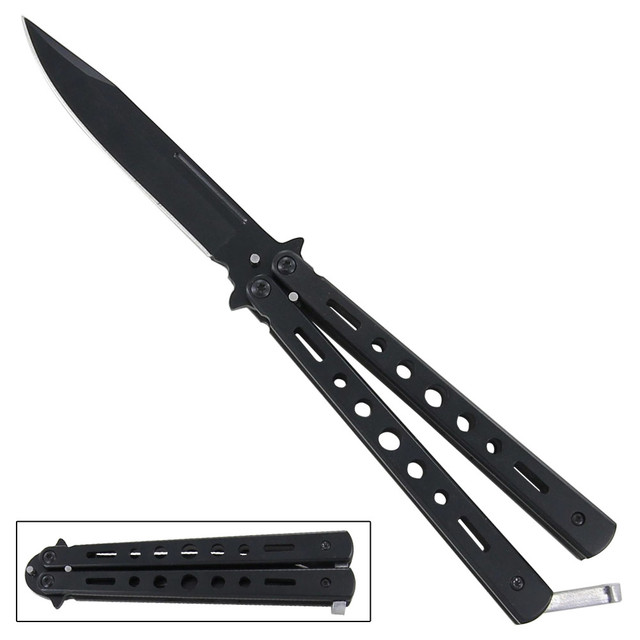 Heavy Duty Tilt-A-Whirl Butterfly Knife - SwordsSwords.com