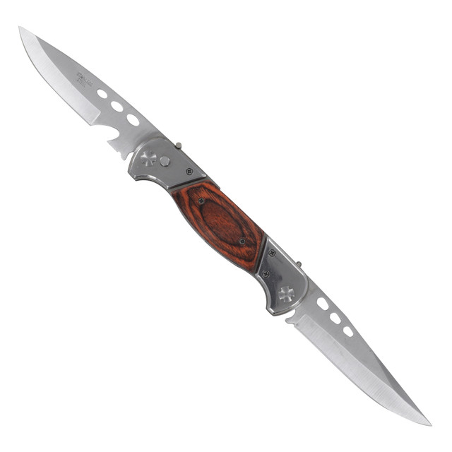 Necessary Evil Twin Blade Automatic Folding Pocket Knife