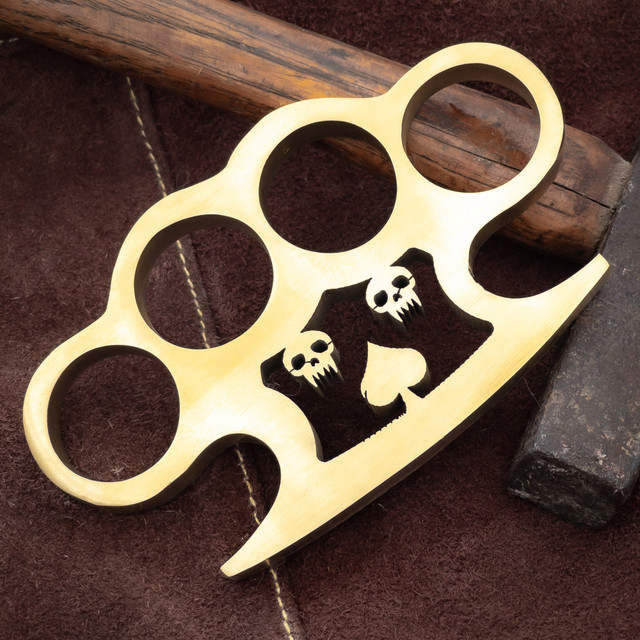 To the Death 100% Pure Brass Knuckle Paper Weight Accessory
