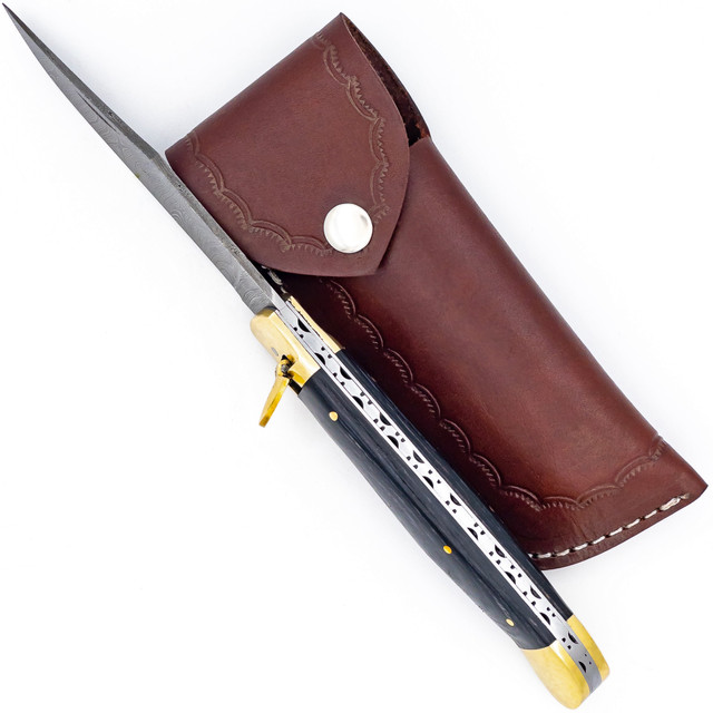 Rappel Down Automatic Large Damascus XL Lever Lock Clip Point ...