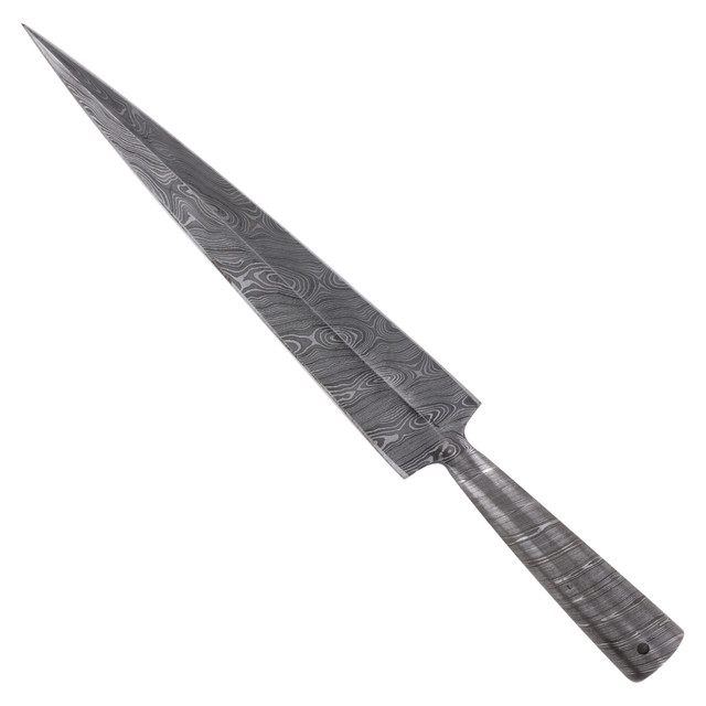 Forged Damascus Viking Lance Spear Head Attachment