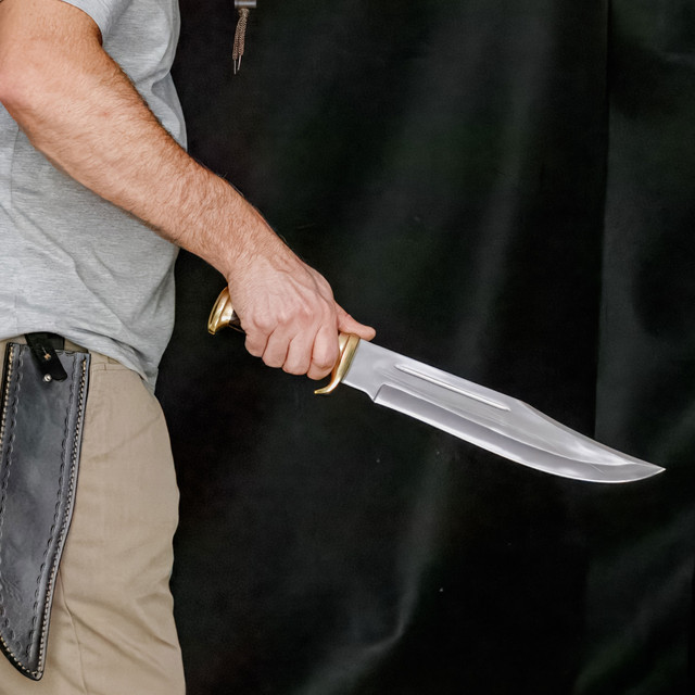 Sunup Trailing Clip Point Full Tang Large Medium Game Stainless Steel Hunting Knife