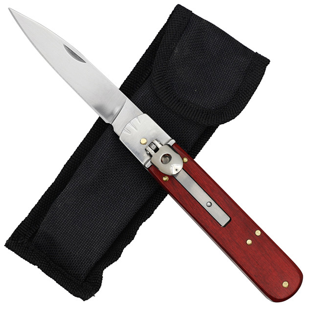 Soul Stealer Automatic Damascus Steel Lever Lock Switchblade Knife