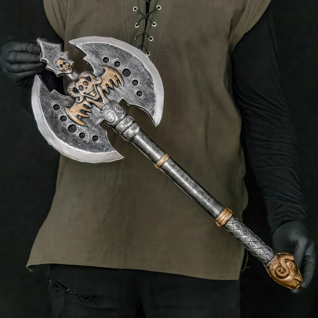 Double-Headed Fantasy Foam Battle Axe – LARP & Cosplay Prop Double-Headed Fantasy Foam Battle Axe – LARP & Cosplay Prop