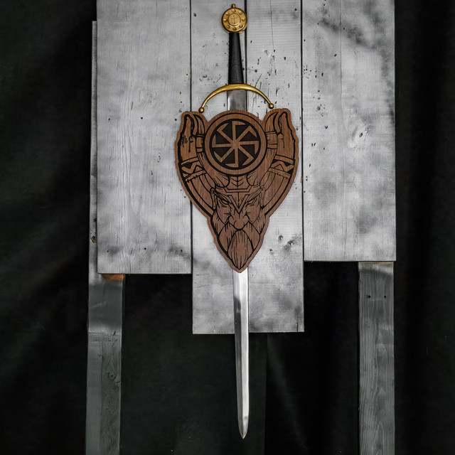 Viking Warrior Wooden Wall Plaque