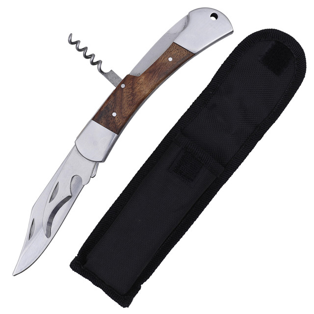 Stainless Steel Hunting Knife with Ergonomic Handle – Grey Wolf Blade