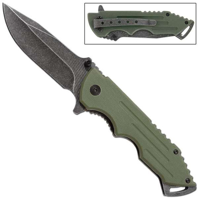 Intimidation Tactics Drop Point Spring Assist Knife