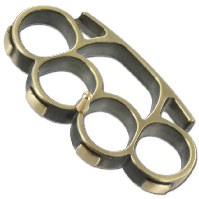 Iron Fist Knuckleduster Paperweight Buckle | Champagne