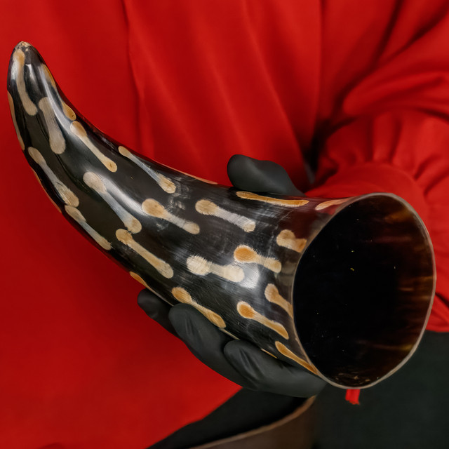 Norse Ravenscar Burnt Effect Drinking Horn