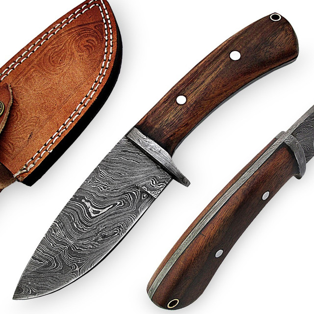 Damascus Full Tang North American Game Hunting Knife