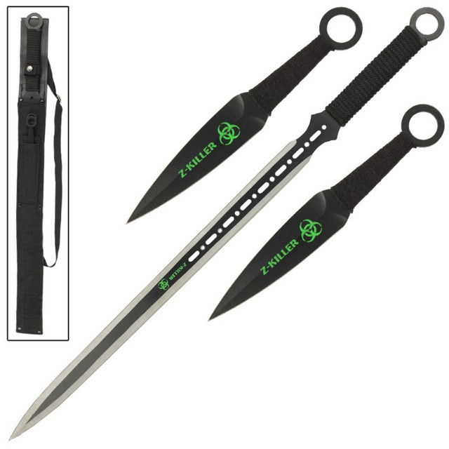 Ultimate Ninja Warrior Titanium Coated Throwing Knives Set of 3