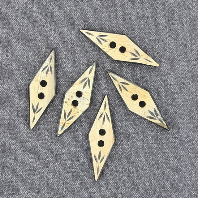 Buttons Set of Five Weeping Willow Buttons Set of Five Weeping Willow