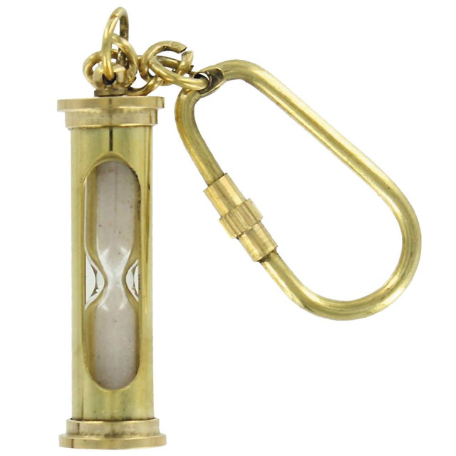 Falling Sand Brass Sand timer Keychain Falling Sand Brass Sand timer Keychain