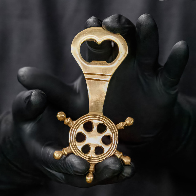 Pirate Ships Wheel Genuine Brass Bottle Opener