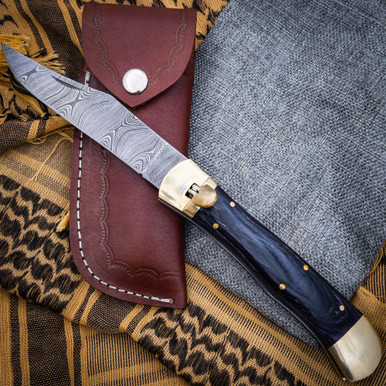 Rappel Down Automatic Large Damascus XL Lever Lock Clip Point ...