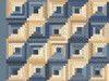 Marcus - Pam's Cabin - Log Cabin Cheaters Quilt, Blue