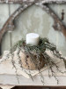 Candle Ring - Weeping Cedar 12", Snow