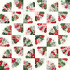Riley Blake - Mistletoe & Holly - Dresden Fan Cheater Quilt, Cloud