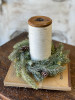 Frosted White Spruce Candle Ring | 9"