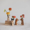Hand-Painted Stoneware Dog Vases (4 Styles)